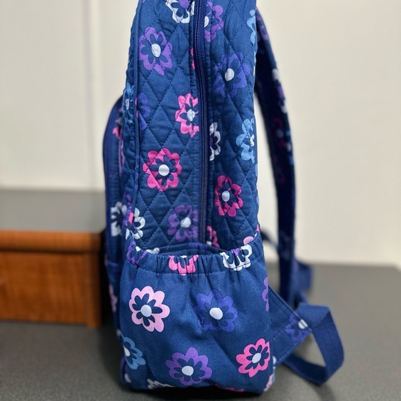 Vera Bradley Blue Floral Quilted Backpack - Picture 10 of 10